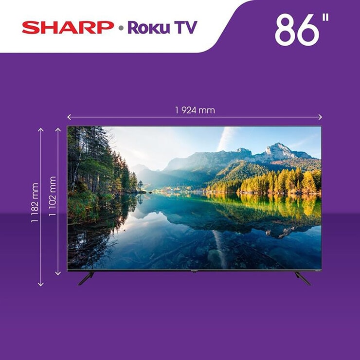 Sharp Pantalla 86" UHD Roku TV