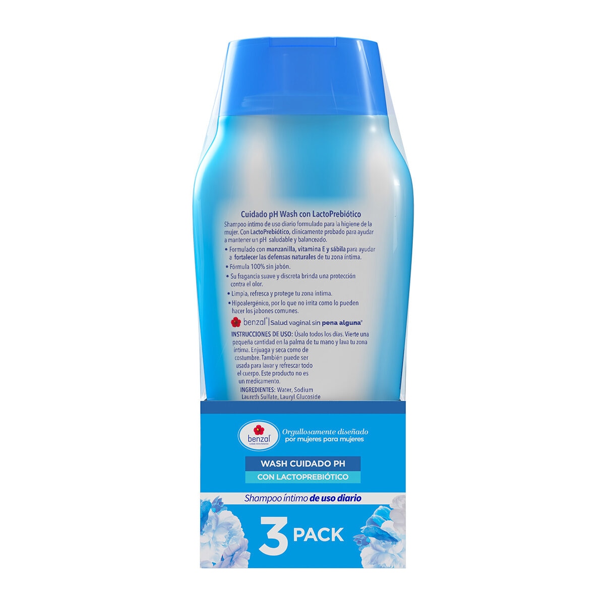 Benzal Shampoo Intimo de Uso Díario 3 pk de 355ml