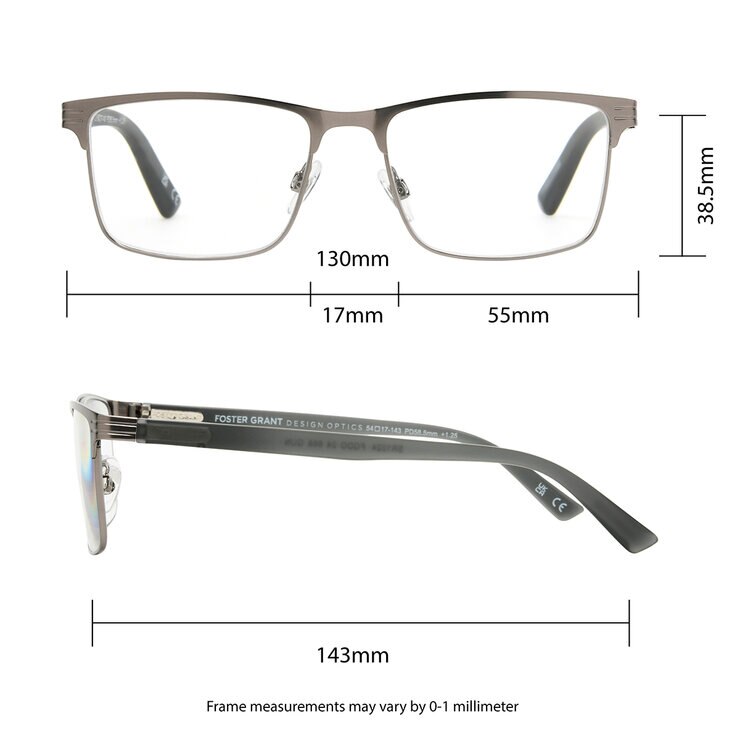 Foster Grant, Lentes de lectura, Dioptría +2.00 para Caballero