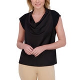 DKNY Blusa para Dama Negro Mediana