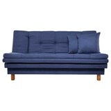 Violanti, Sofá Cama de 3 Plazas, Sin Brazo, Color Azul