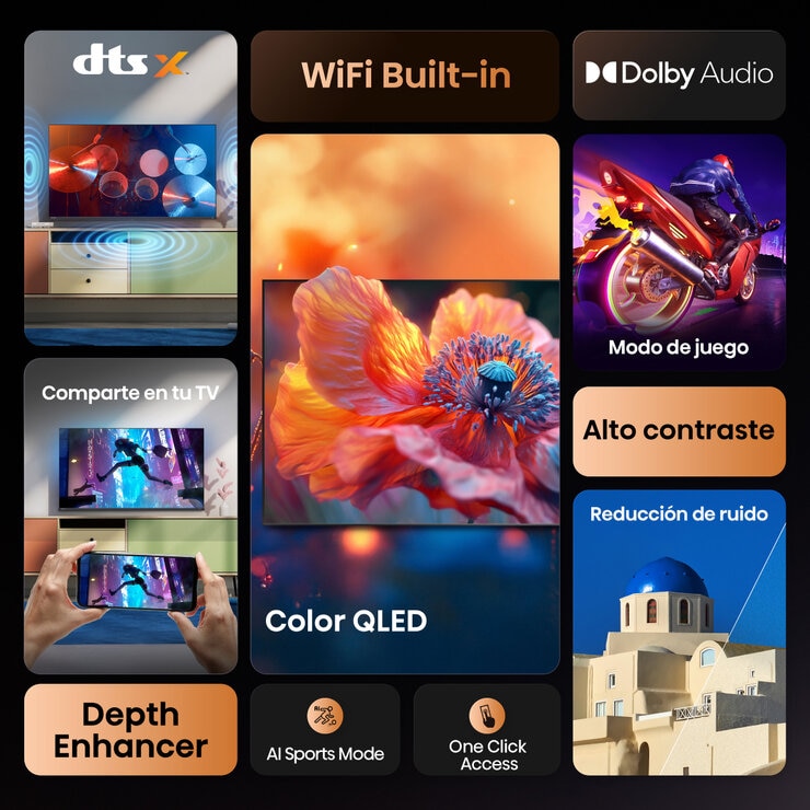 Hisense Pantalla 40" QLED 4K Fire TV