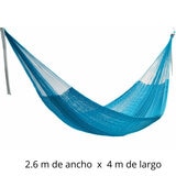 Arte Mayab  Hamaca Modelo Exteria, para Exterior  azul