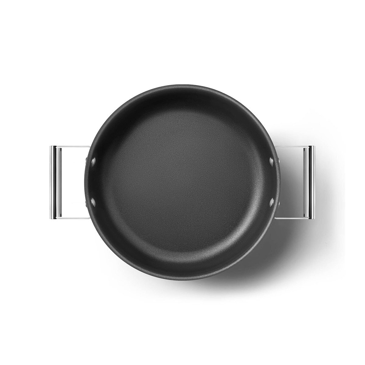 Smeg Cacerola de 28cm con Tapa de Cristal negro