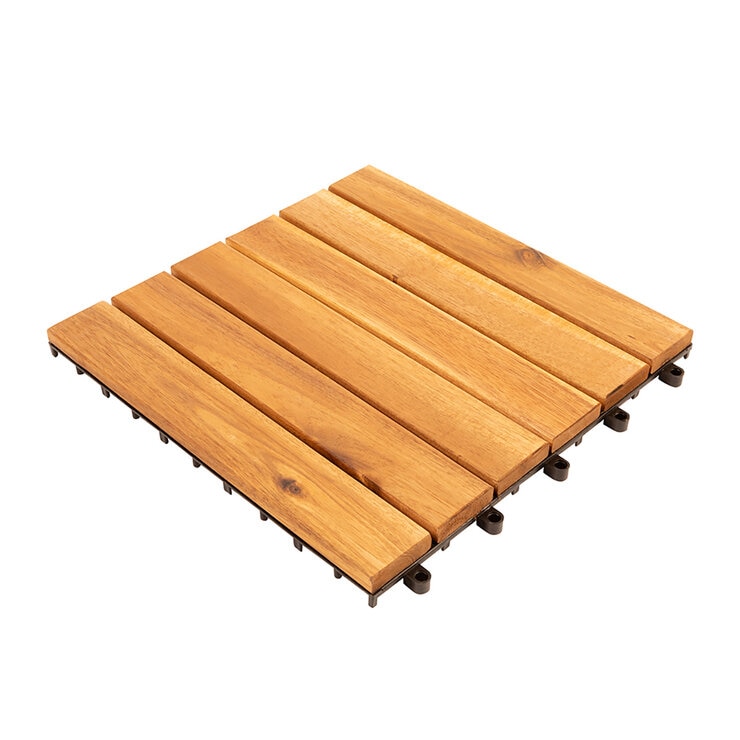 Hanie Design, Piso de Madera Vertical para Exterior, Color Natural Hanie Design, Piso de Madera Vertical para Exterior, Color Natural