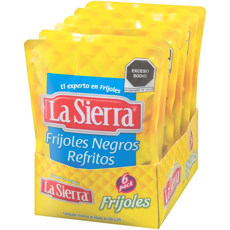 La Sierra Frijoles Negros Refritos 6/430 g
