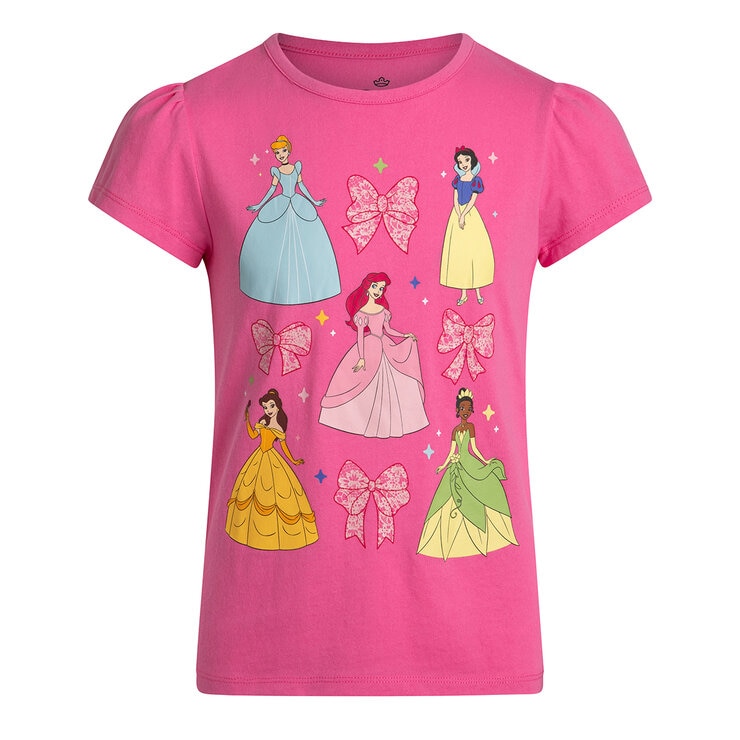 Playera 4 piezas para Niños o Niñas Disney Princesas 7 Años