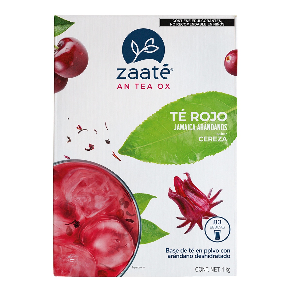 Zaaté Té Rojo Tisana Jamaica Arándano Sabor Cereza 1 kg