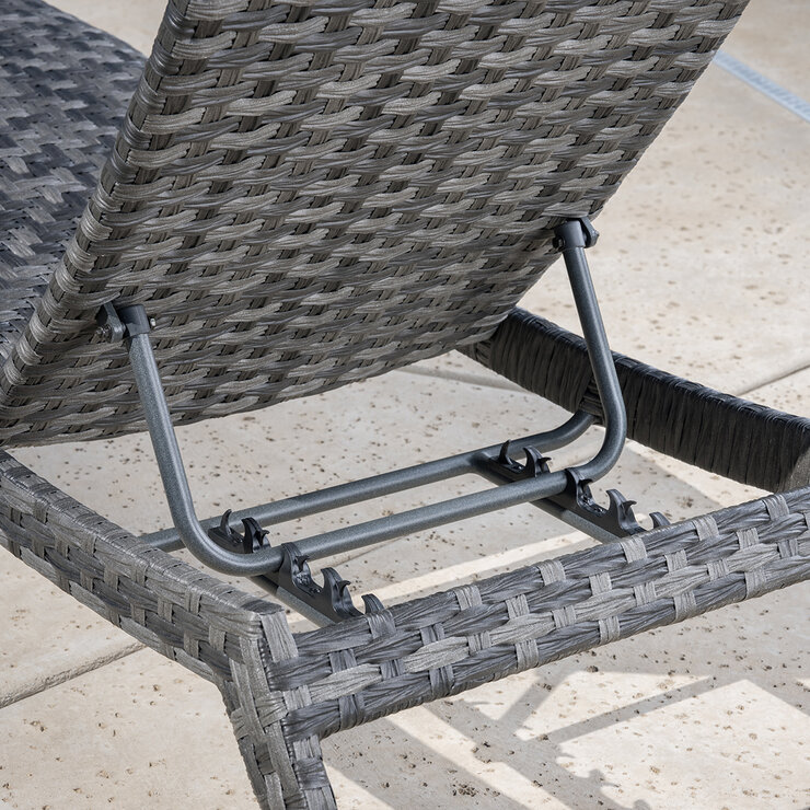 SunVilla, Nora Camastro Tejido en Color Gris, Paquete de 2 SunVilla, Nora Camastro Tejido en Color Gris, Paquete de 2