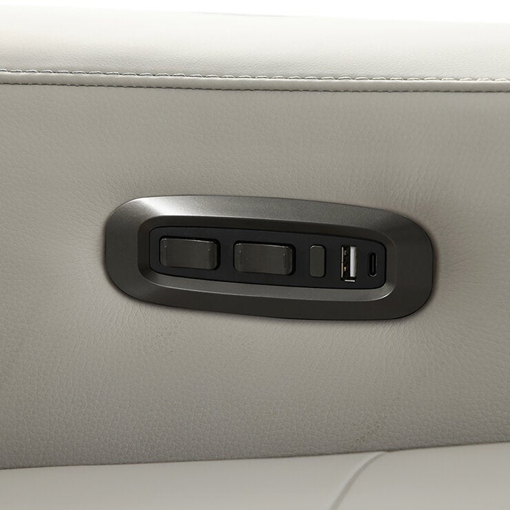 Simon Li Furniture, Wren, Sofá Reclinable de Piel con Sistema Eléctrico Simon Li Furniture, Wren, Sofá Reclinable de Piel con Sistema Eléctrico