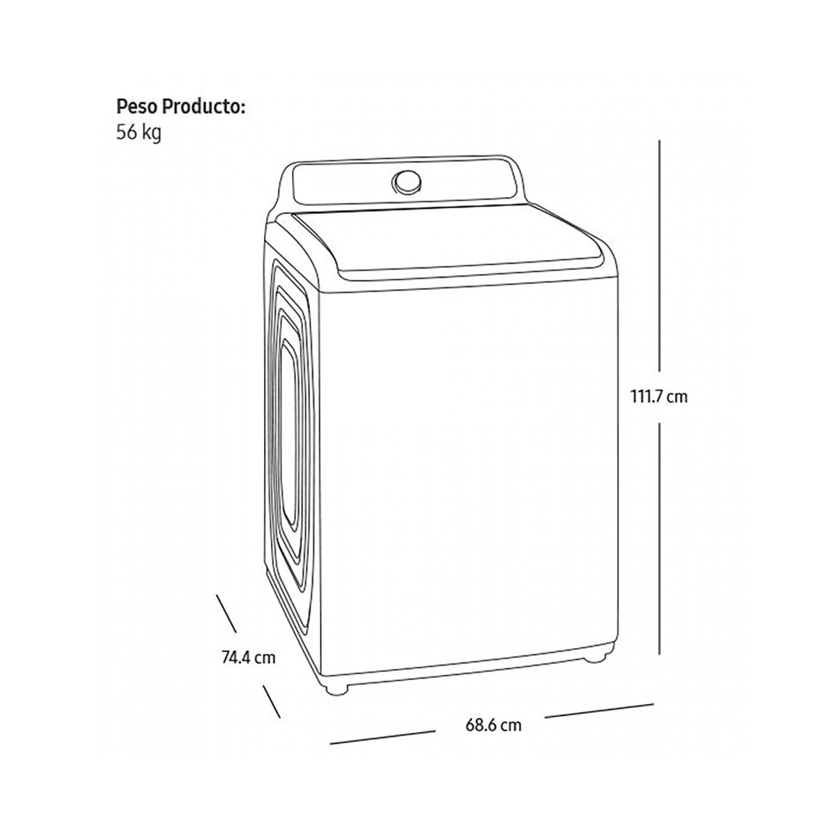 Samsung Lavadora 22Kg