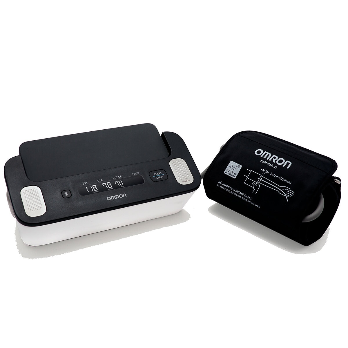 Omron Monitor de presión arterial automático de brazo + ECG HEM-7530T