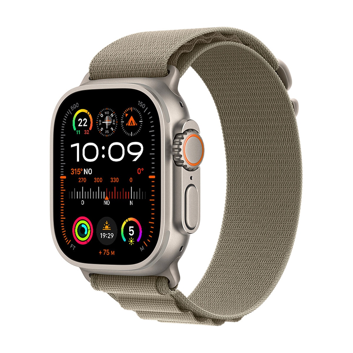 Apple Watch Ultra 2 (GPS + Cellular) Caja de titanio 49mm con Correa Alpine verde