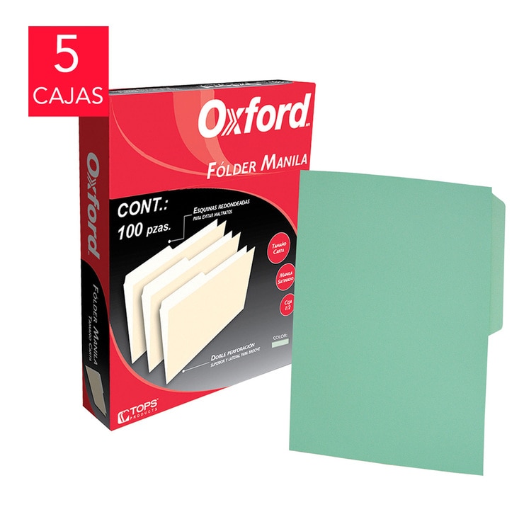 Oxford folder manila tamaño carta color verde Costco México