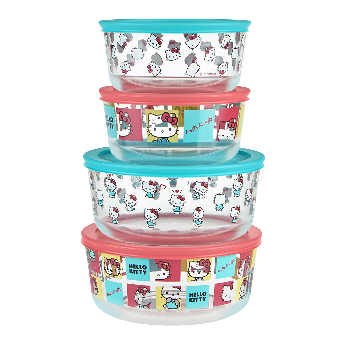 Disney - Pyrex Refractarios de Vidrio Decorados 8 piezas, Varios Modelos