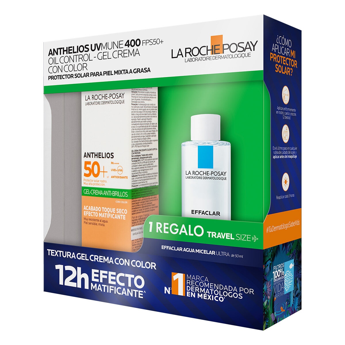 La Roche Posay Pack Anthelios UV Mune Oil Control Gel 50 ml TT + Effaclar Agua Micelar 50 ml