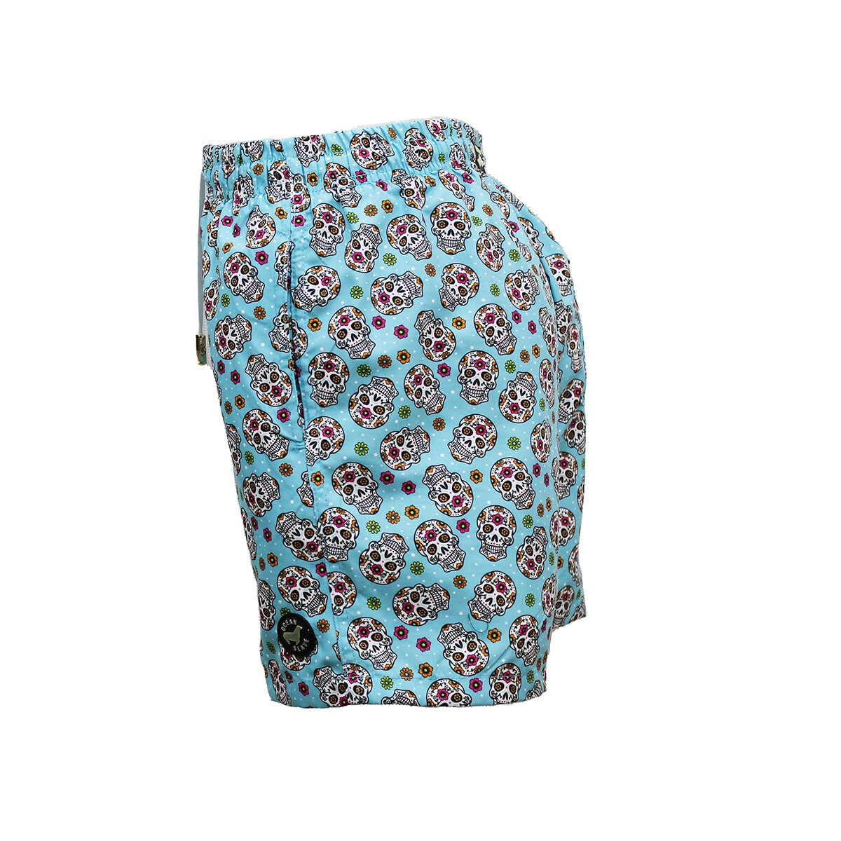 Ocean Slave, Traje de Baño Modelo Calaveras Baby Blue, para Caballero en Varias Tallas