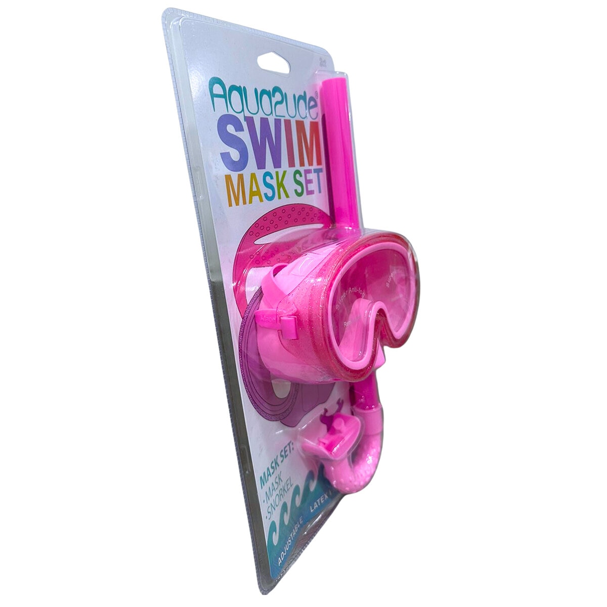 Aqua2ude Set de Snorkel Rosa