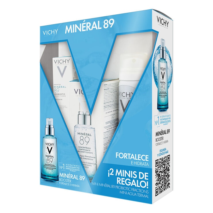 Kit Vichy Mineral 89 50ml, Crema 10ml y Agua Termal 50ml