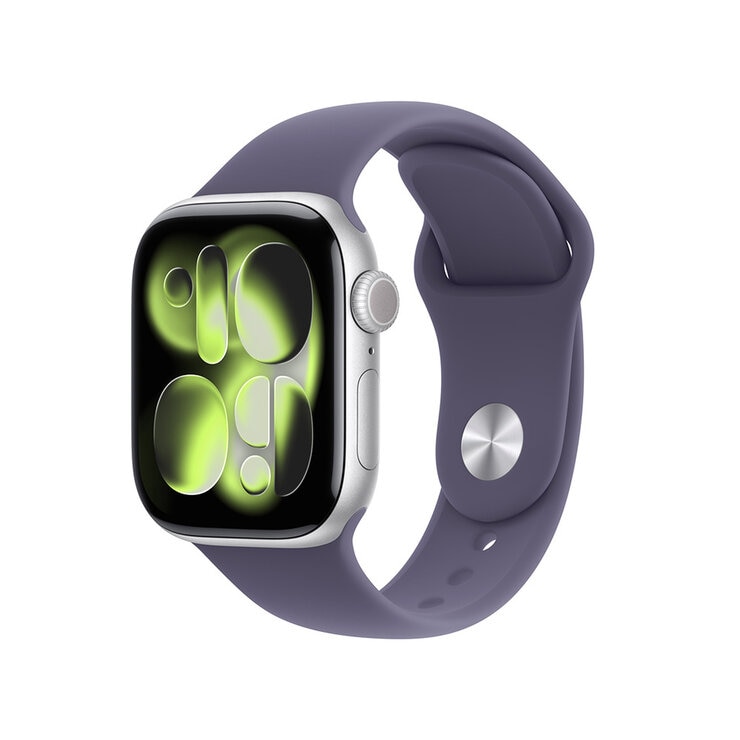 Apple Watch Series 11 (GPS + Celular) 42mm Aluminio Plata + Correa Deportiva Morado Niebla + Talla S/M Apple Watch Series 11 (GPS + Celular) 42mm Aluminio Plata + Correa Deportiva Morado Niebla + Talla S/M