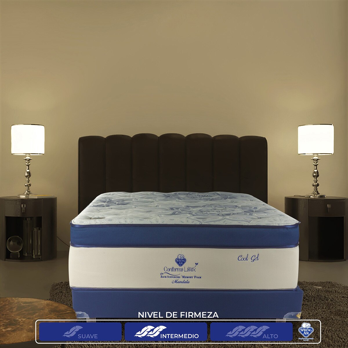 Spring Air, Mandala, colchón matrimonial y box Costco M...