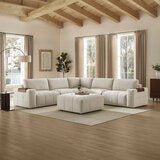 Aiden & Ivy, Paige, Seccional Modular de 6 Piezas con Otomano