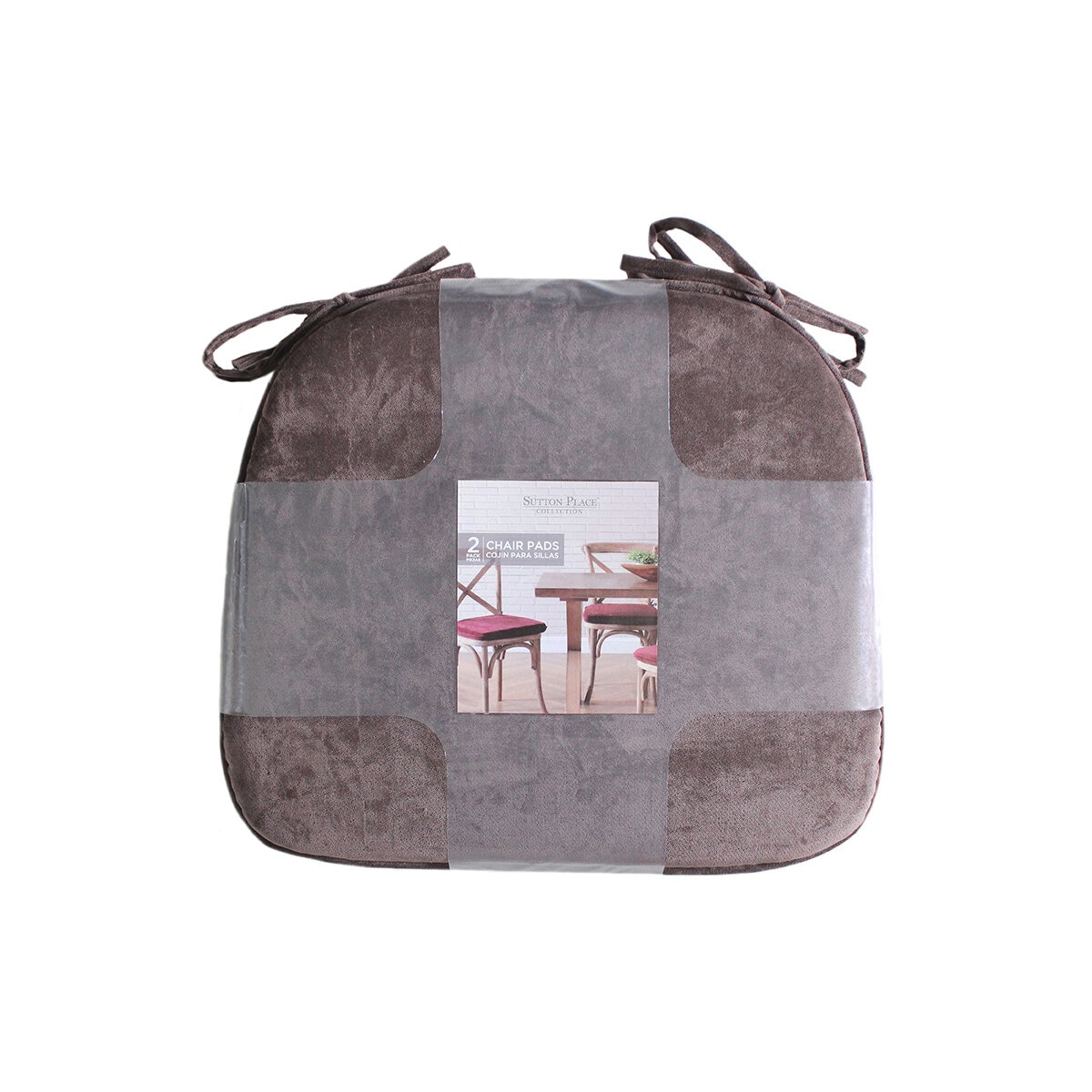 Sutton Place Juego de 2 Cojines para Silla Color Café