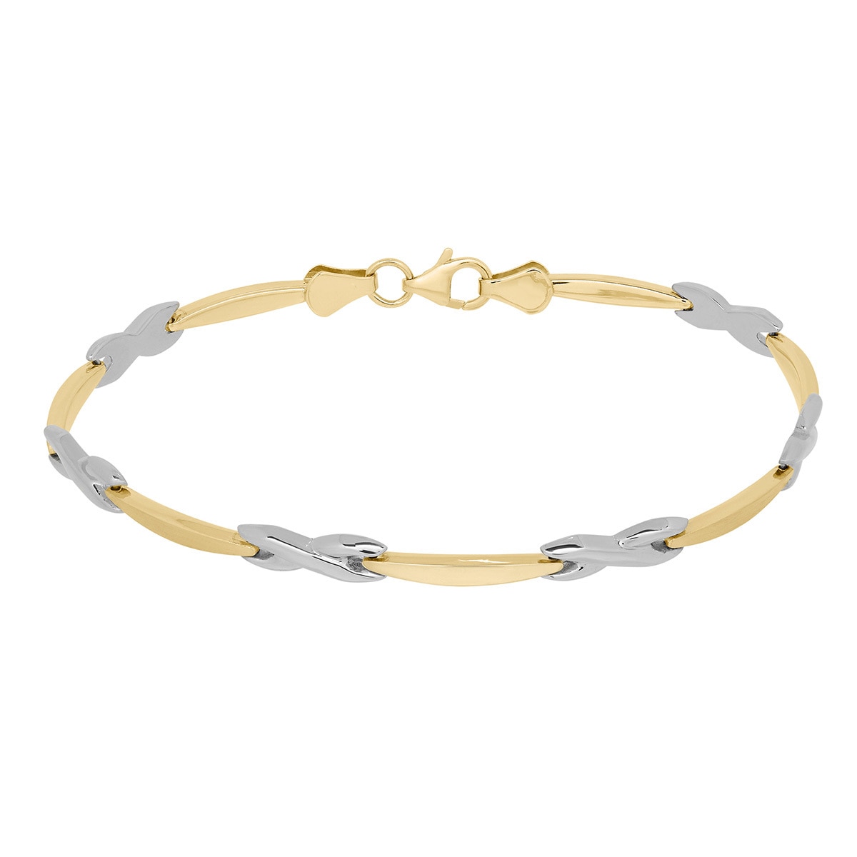 Pulsera, Oro Amarillo de 14kt con Rodio