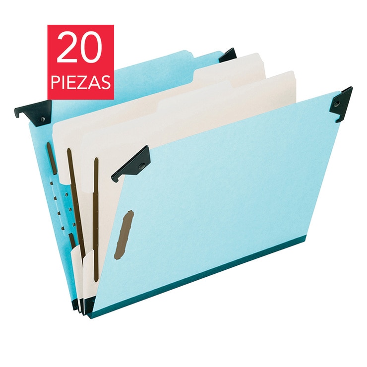 Pendaflex folder colgante tamaño oficio con 2 divisiones y sujetadores