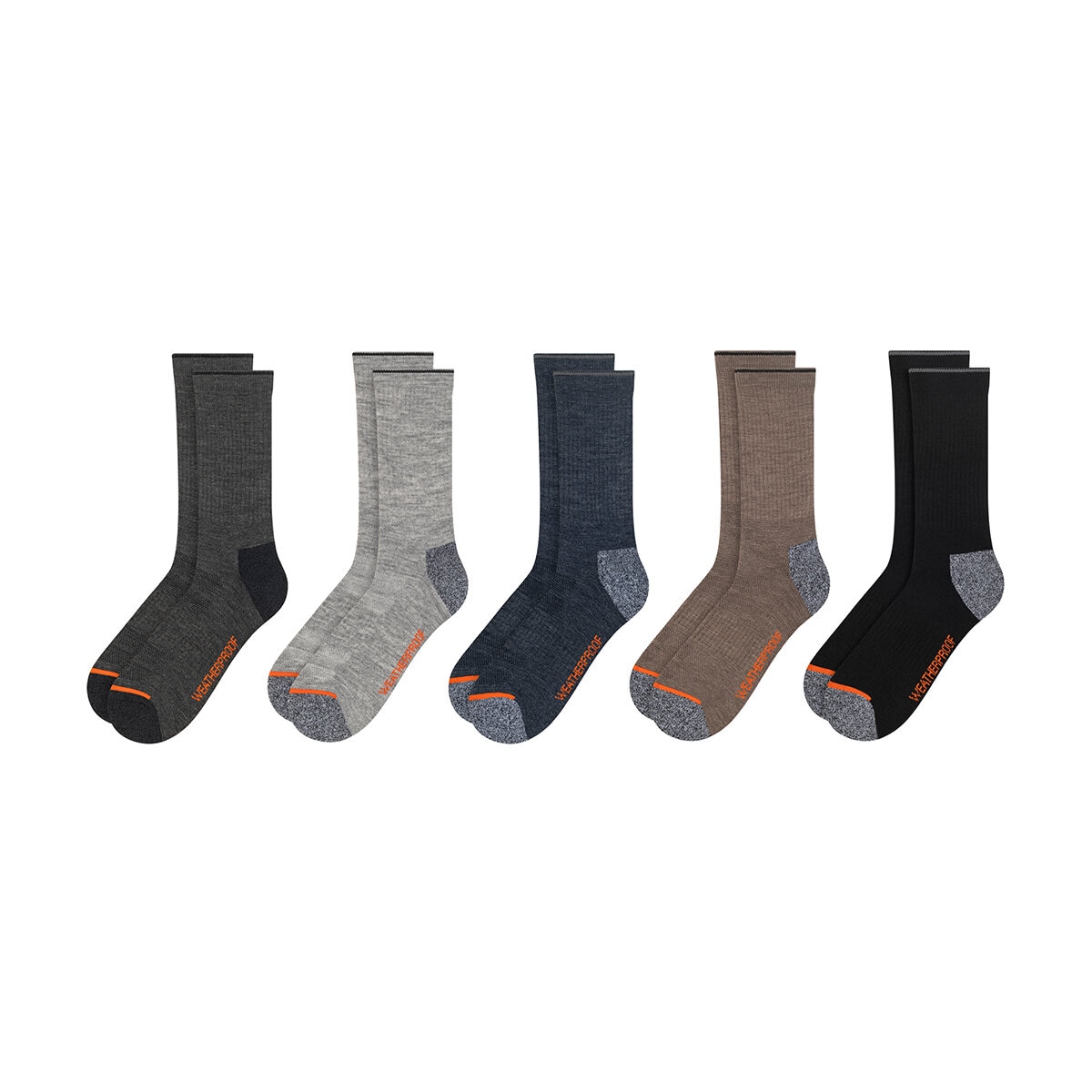 Weatherproof Calcetines para Caballero 5 pares Gris Weatherproof Calcetines para Caballero 5 pares Gris