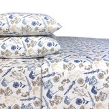 Flannel From Portugal, Juego de Sábanas de Franela, Tamaño Matrimonial 4 Piezas, Floral