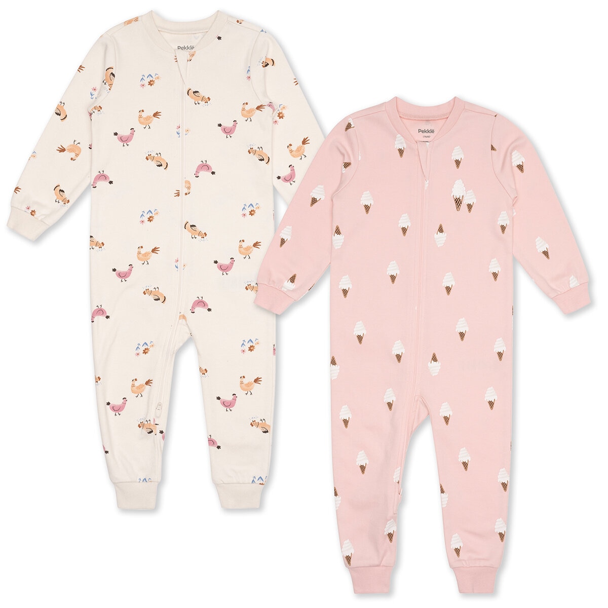 Pekkle Mameluco 2 piezas para Bebés Rosa 18 Meses