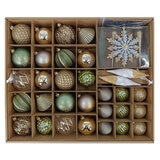 Surtido de Adornos Navideños 80 Piezas - Dorado/Verde