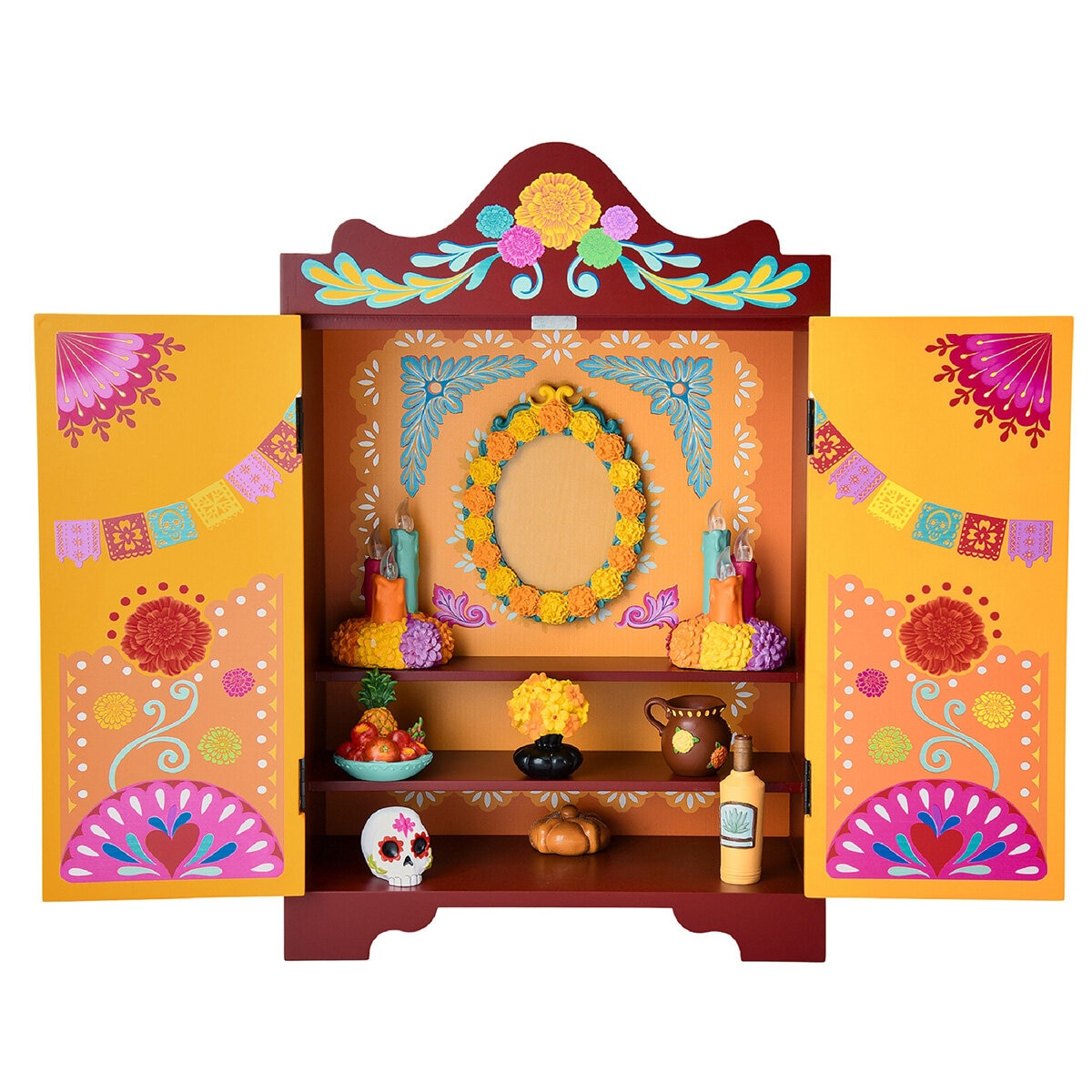 Altar de Día de Muertos con Accesorios y Luces LED Altar de Día de Muertos con Accesorios y Luces LED