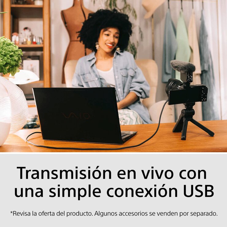 Sony Cámara Digital ZV-E10 Con Lente Intercambiable Para Vloggers
