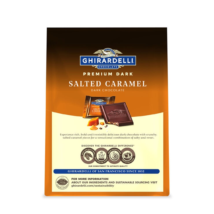 Ghirardelli Chocolate Amargo con Trozos de Caramelo Salado 426 g