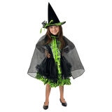 Disfraz para Niña, Bruja Verde 8 años