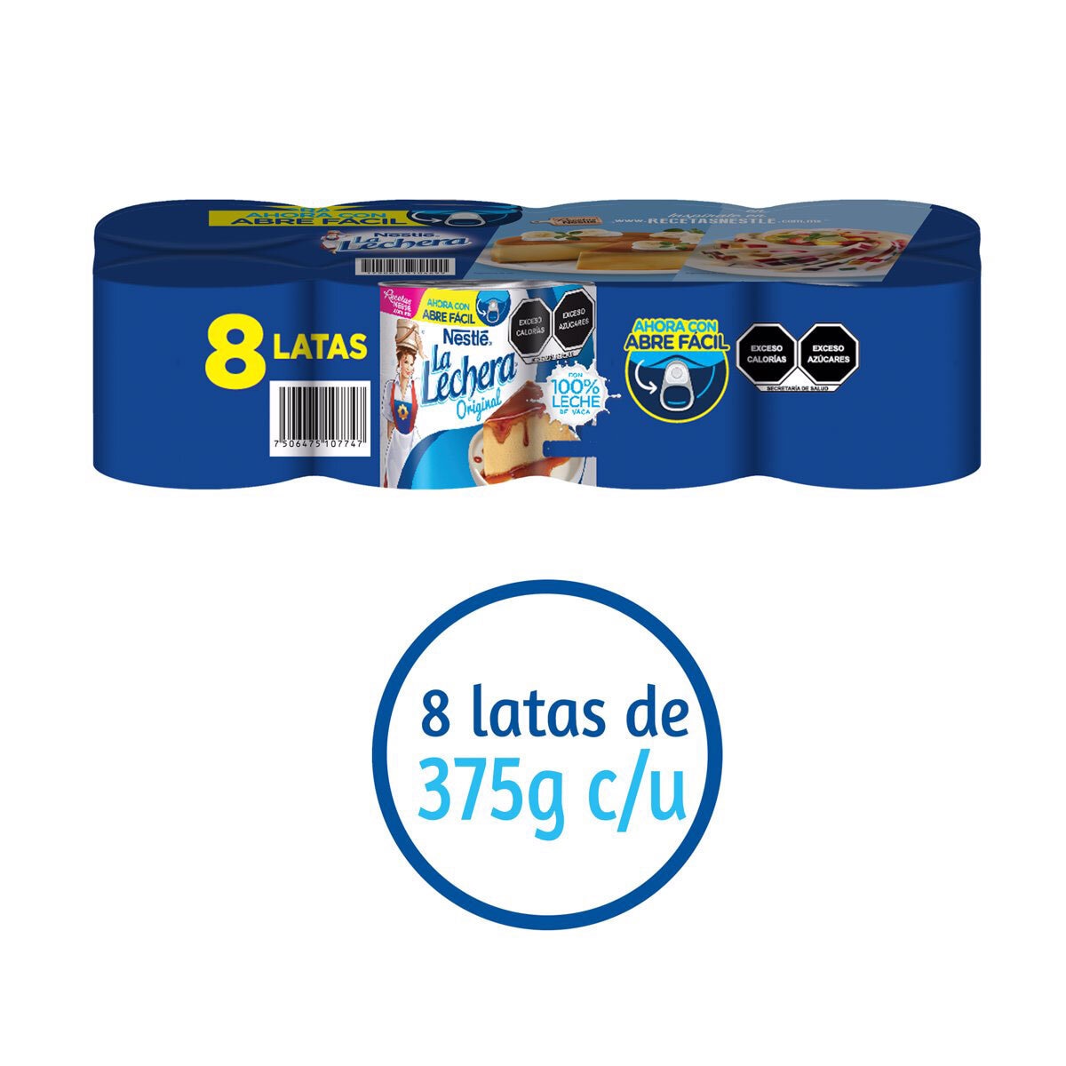 La Lechera Leche Condensada 8 pzas de 375 g