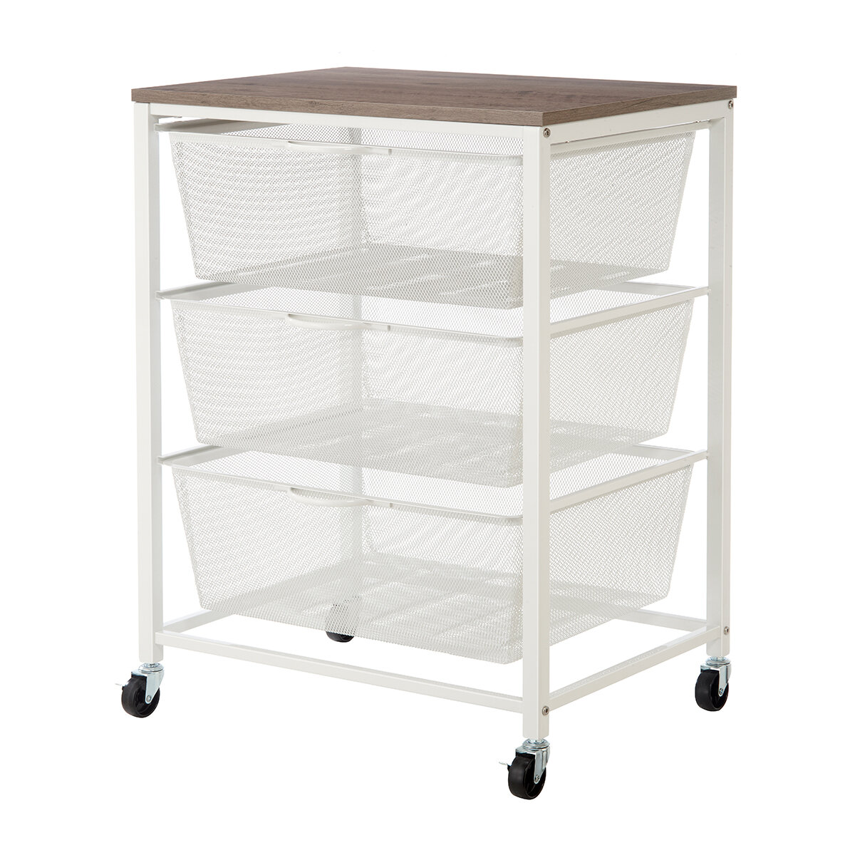 Carrito Rodante de Malla Metálica con 3 Niveles