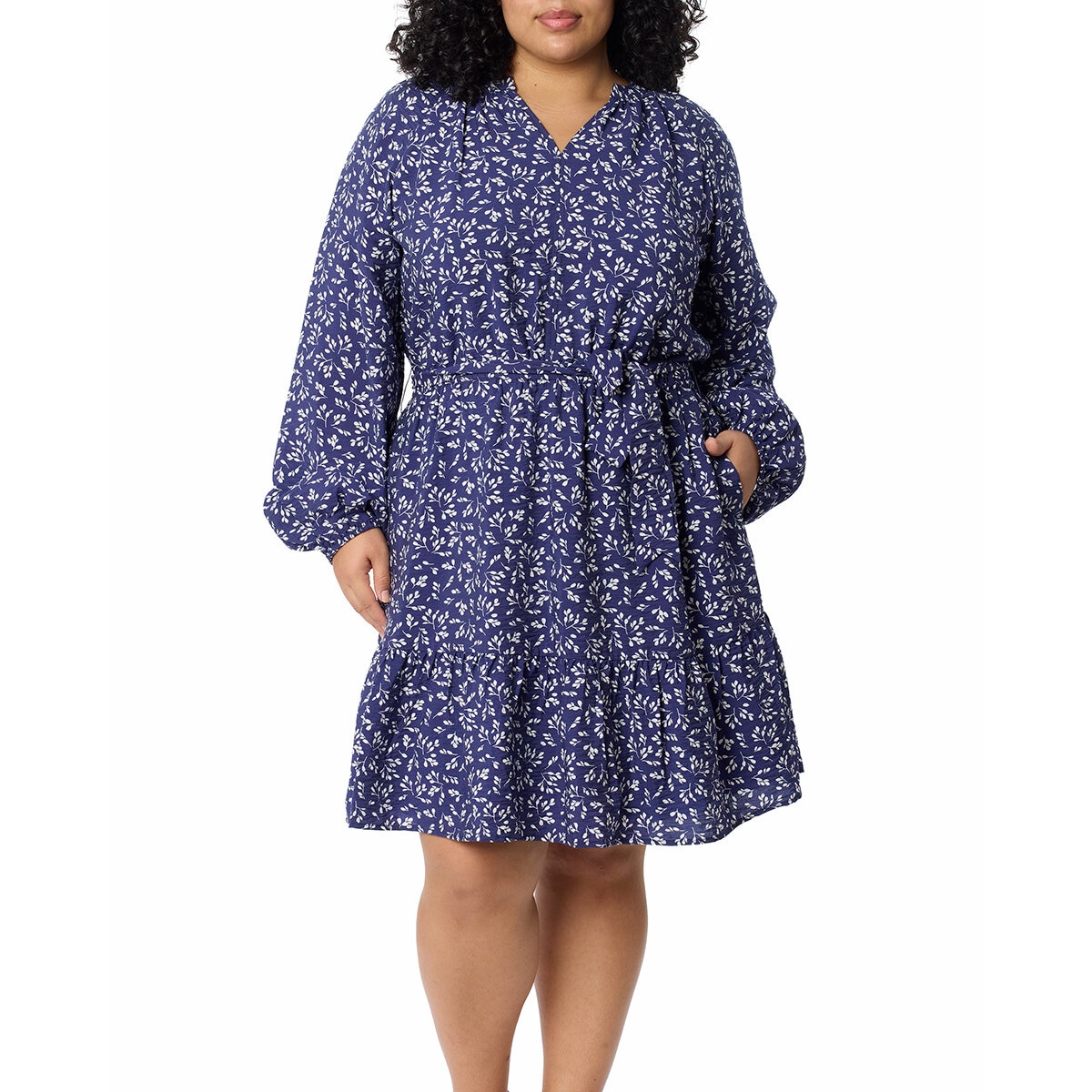 Drapper James Vestido para Dama Azul Extra Grande