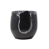 Luhom Juego de Vasos de Mármol 2 piezas Negro