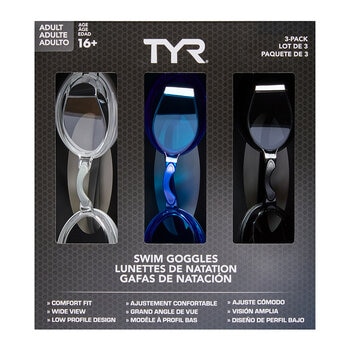 Set De Goggles TYR 3pk Adulto o Junior
