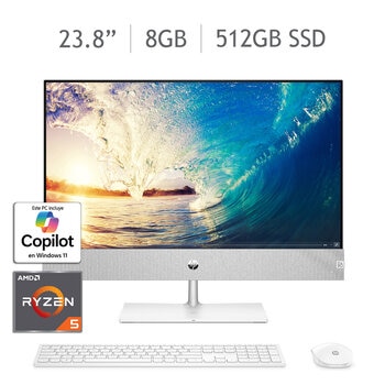 HP Pavilion All-In-One 24-ca0013la Desktop 23.8" Full HD AMD Ryzen 5 8GB 512GB SSD