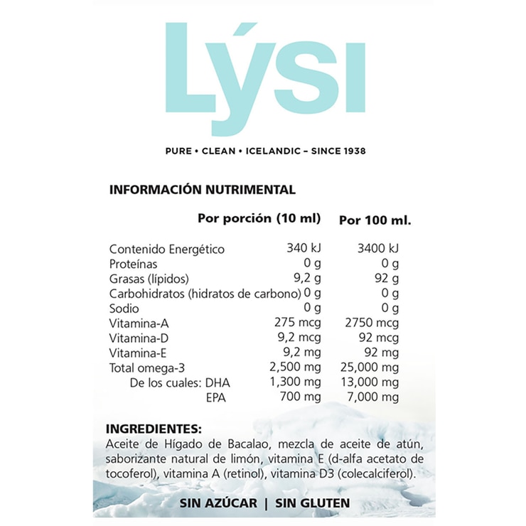 LYSI JR Aceite de Higado de Bacalao para niños Sabor Limón Costco México