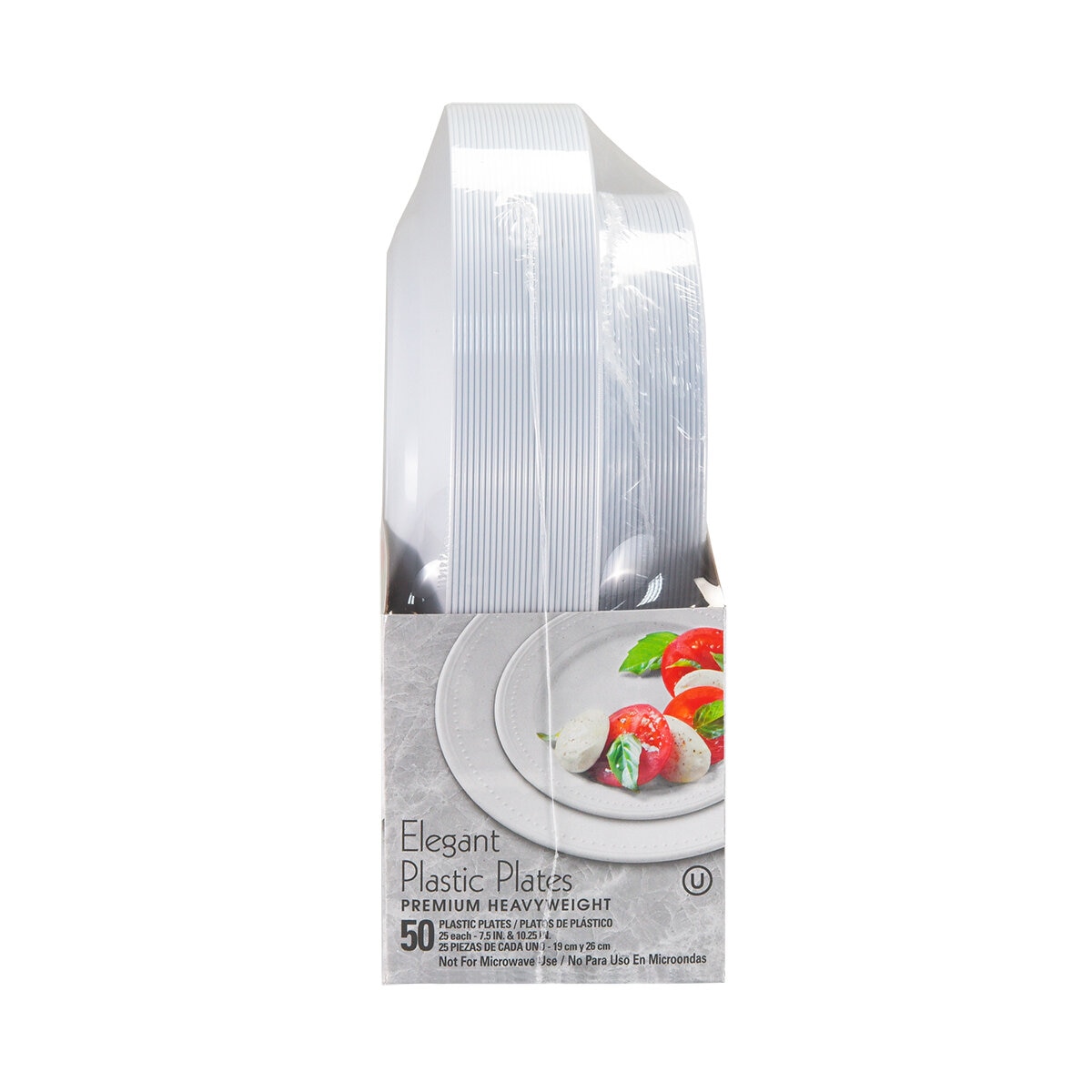 Kirkland Signature Elegantes Platos de Plástico Premium 50 pzas
