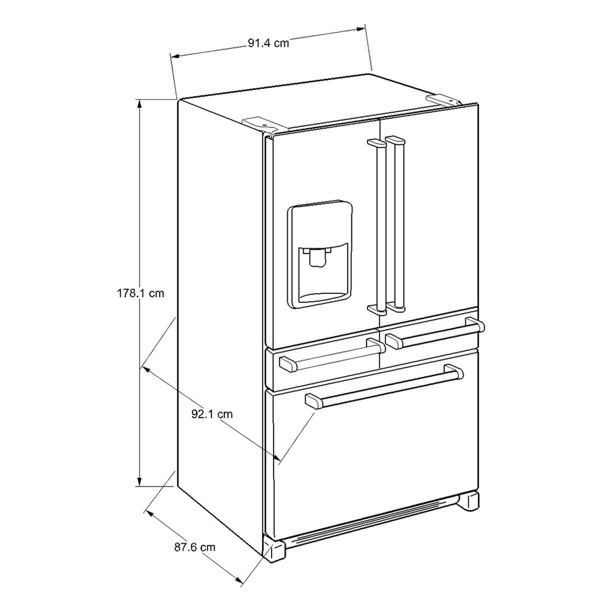 KitchenAid Refrigerador 25' French Door Negro KitchenAid Refrigerador 25' French Door Negro