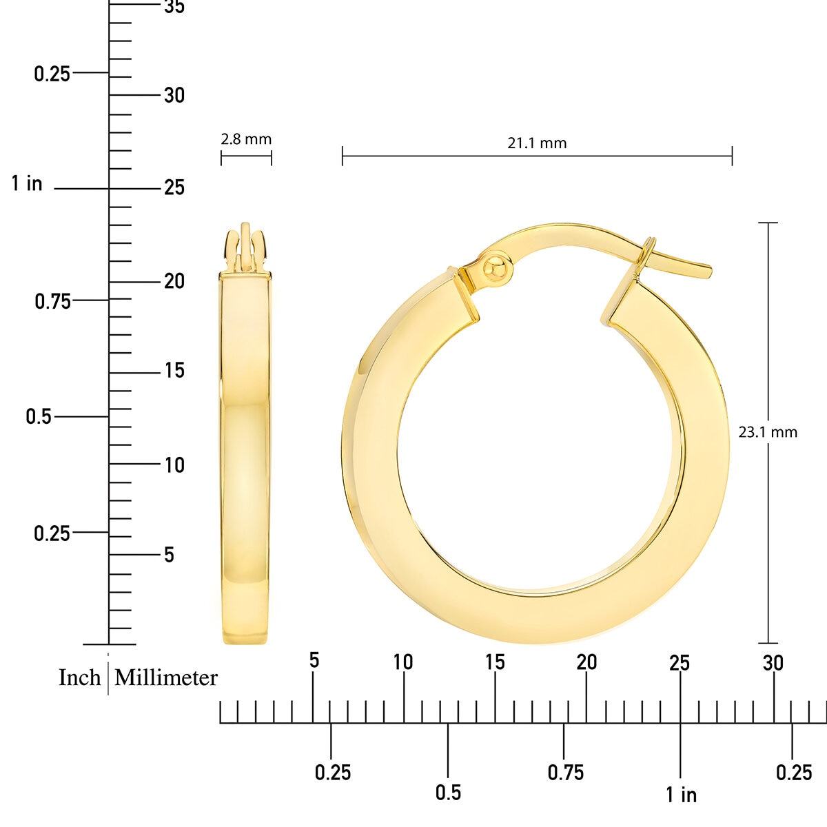 Aretes, Oro Amarillo de 14K Aretes, Oro Amarillo de 14K