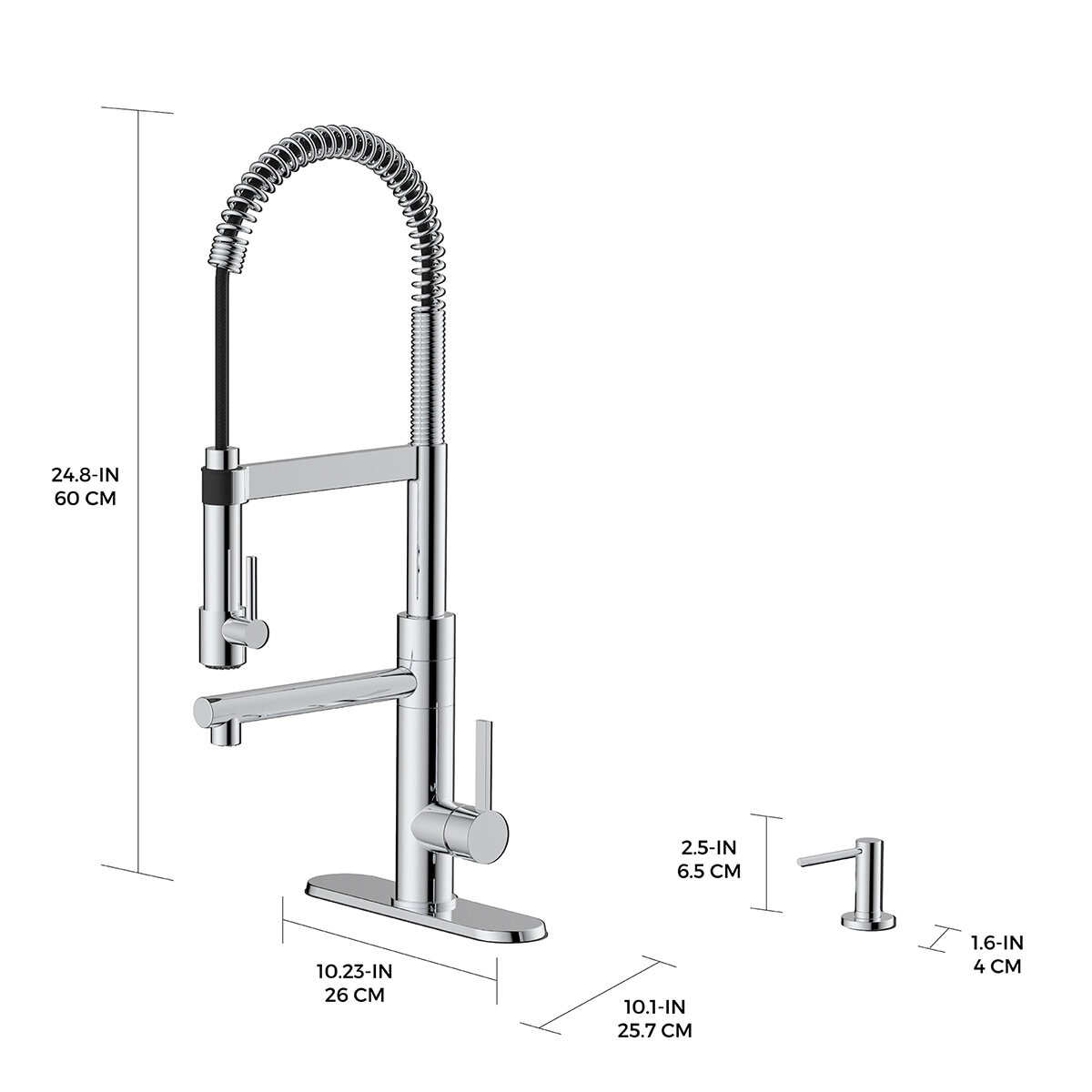 Moorefield, Monomando de Cocina Color Cromo, Vivant