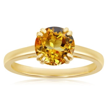 Anillo de Citrino, Oro Amarillo 14kt