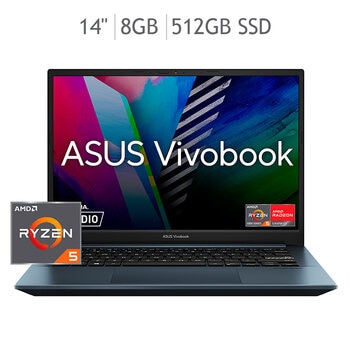 ASUS Vivobook Pro 14", Ryzen 5 5600H, RTX 3050, 8 GB RAM, 512 GB SSD, NumberPad